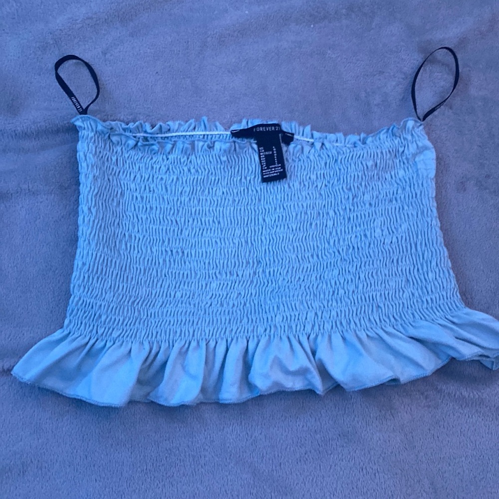 Light blue forever 21 crop top, large.
